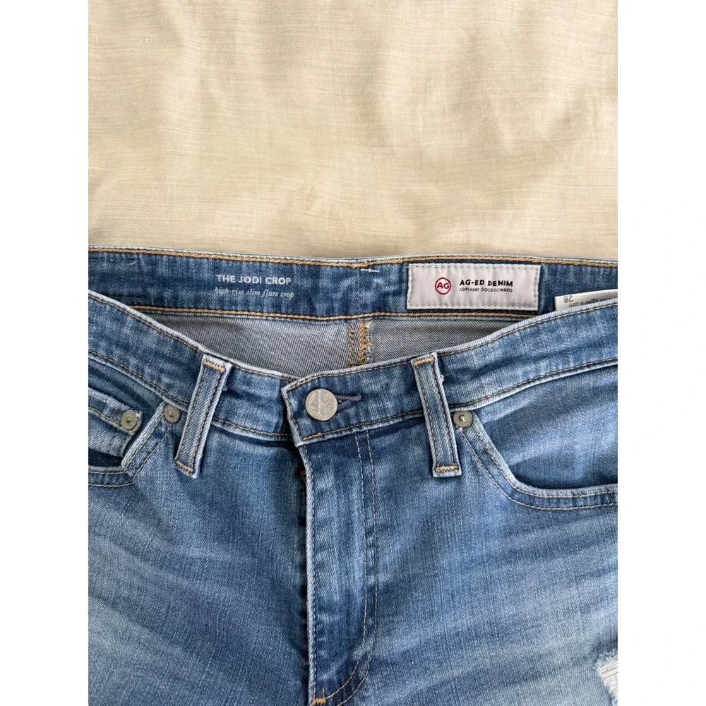 AG Adriano‎ Goldschmied Jodi Crop High Rise Slim Flare Jeans 28